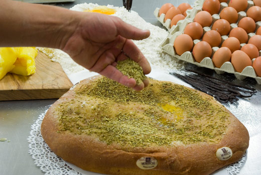 Guarnita con semi di fioretto